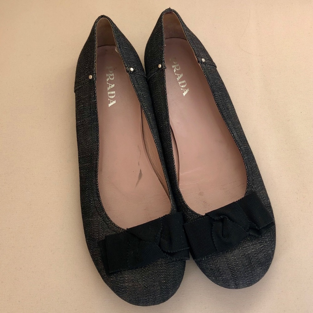 Vintage Prada Vero Cuoio Ballet Flats